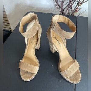 Lucky brand suede block heels